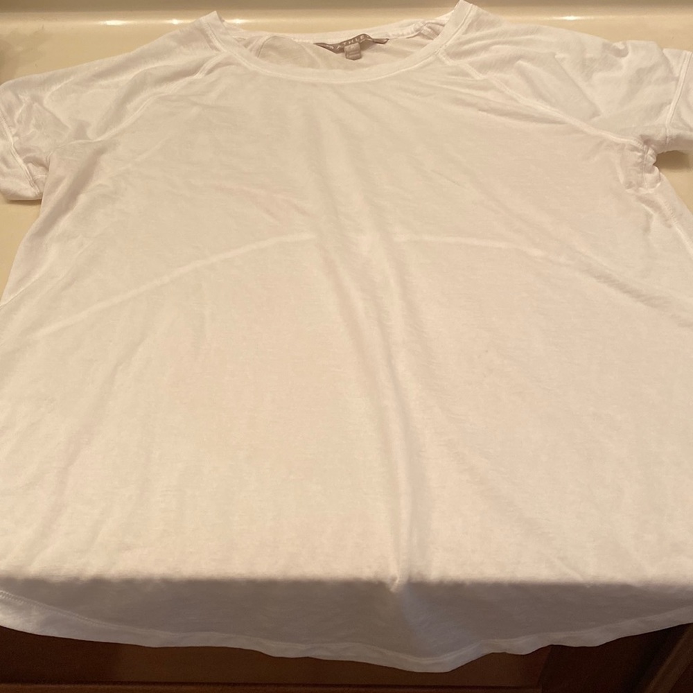 Athleta White short sleeve top.